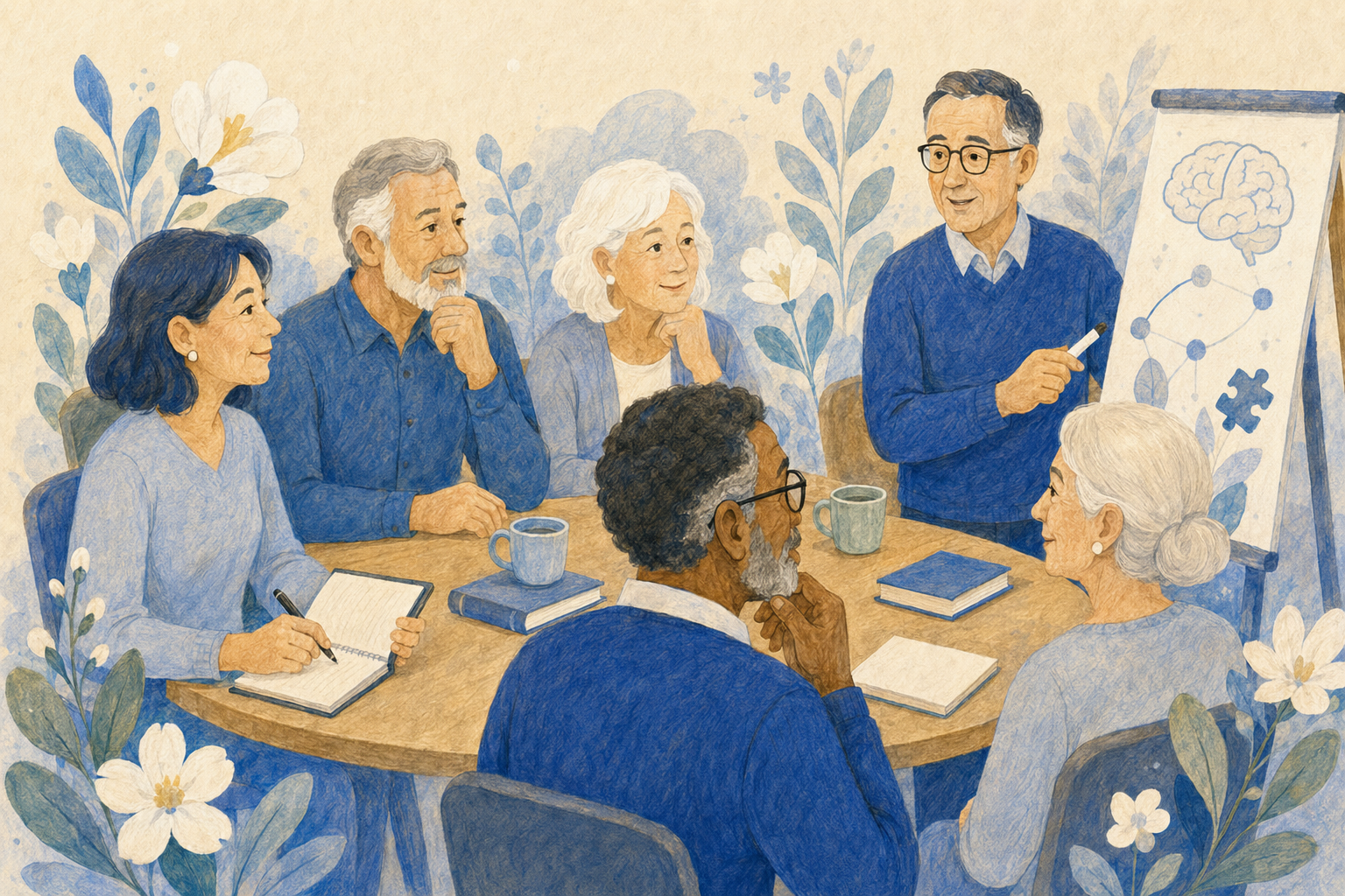 A facilitator presenting to an engaged group