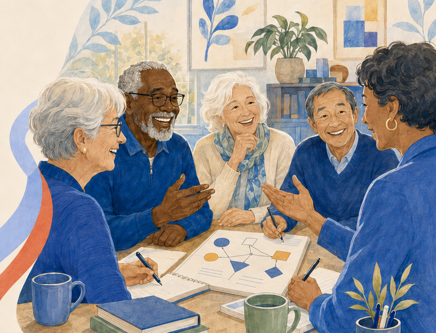 Older adults participating in a lively facilitated BrainingUP™ activity